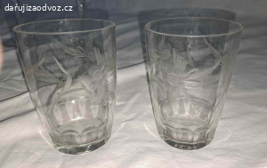 Sada broušených sklenic