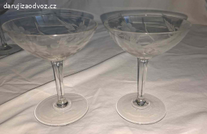 Sada broušených sklenic