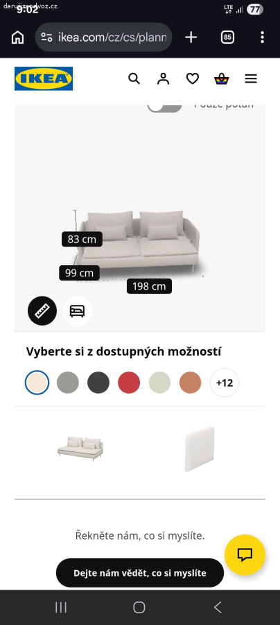 sedačka ikea soderhamn