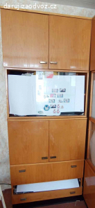 Skříňky - sestava ze 70. let, stěna do obýváku