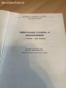 Skripta EMBRYOLOGIE ČLOVĚKA - Klika, Pohunková