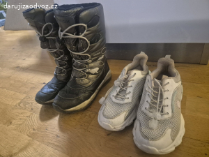 Snehule vel. 35 a tenisky vel. 34