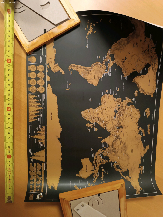 Stírací mapa světa
