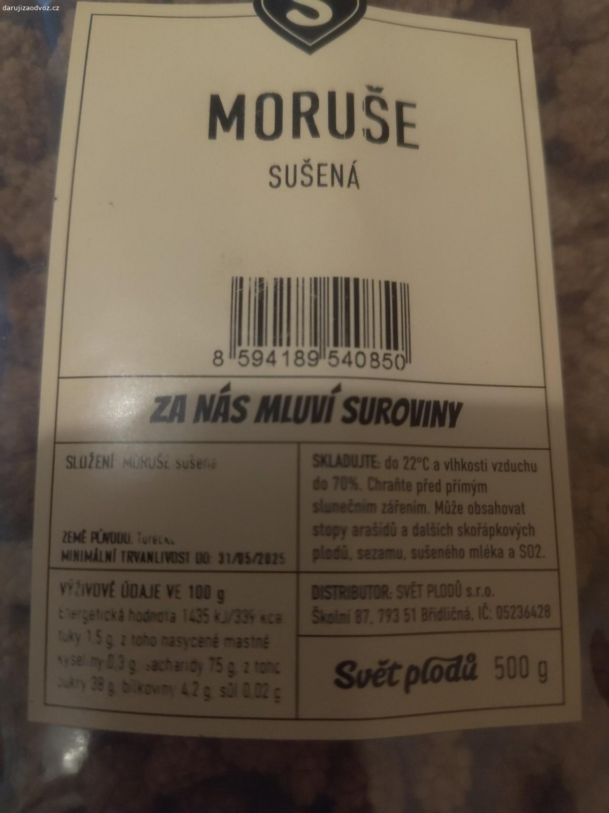 Sušená moruše Svět plodů. Balení je načaté, ale není to můj šálek kávy 
exp. 31.5.2025
Osobní předání: Kladno, Praha-Veleslavín, občas Blatná v jižních Čechách 
Zasílám Zásilkovnou, Balíkovnou (pošlete mi kód pro odeslání)