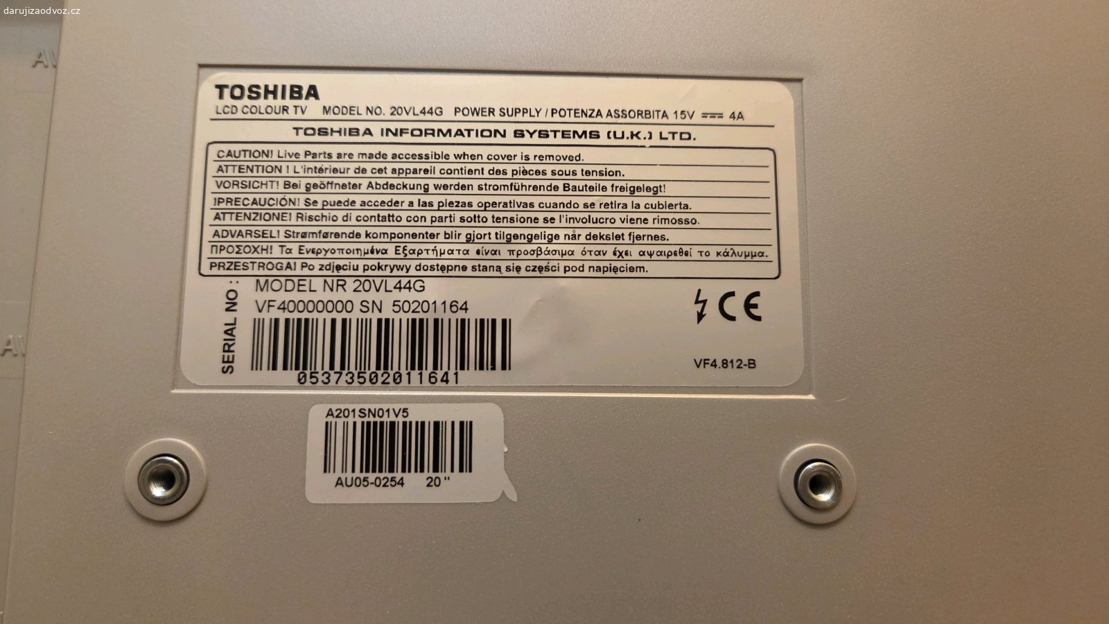 Televize TOSHIBA. Daruji funkční televizi včetně set top boxu. Pouze osobní odběr v Říčanech u Prahy.
