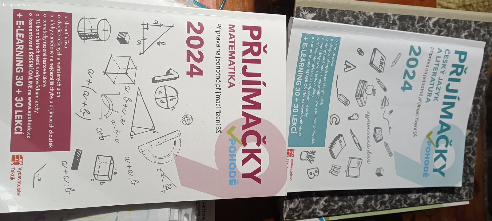 Testy na přijímačky na střední. Daruji testy na přijímačky z Mat a Čj, sice 2024, ale testy se opakují v dalších letech, vhodné na procvičování.