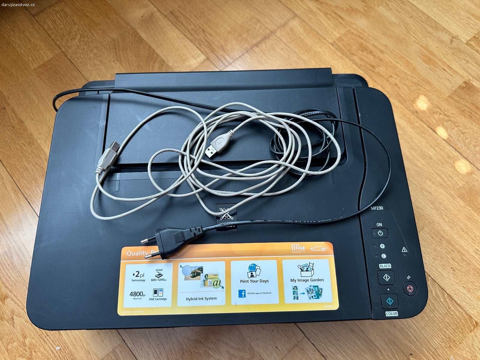 Tiskárna. Daruji za odvoz. 
Plně funkční Canon MP230 , bez náplni.