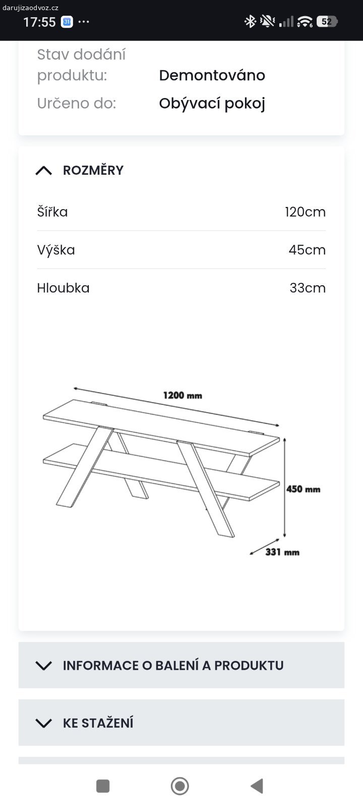 TV stolek. Daruji za odvoz TV stolek. 
‼️Je od začátku hodně vratký.‼️