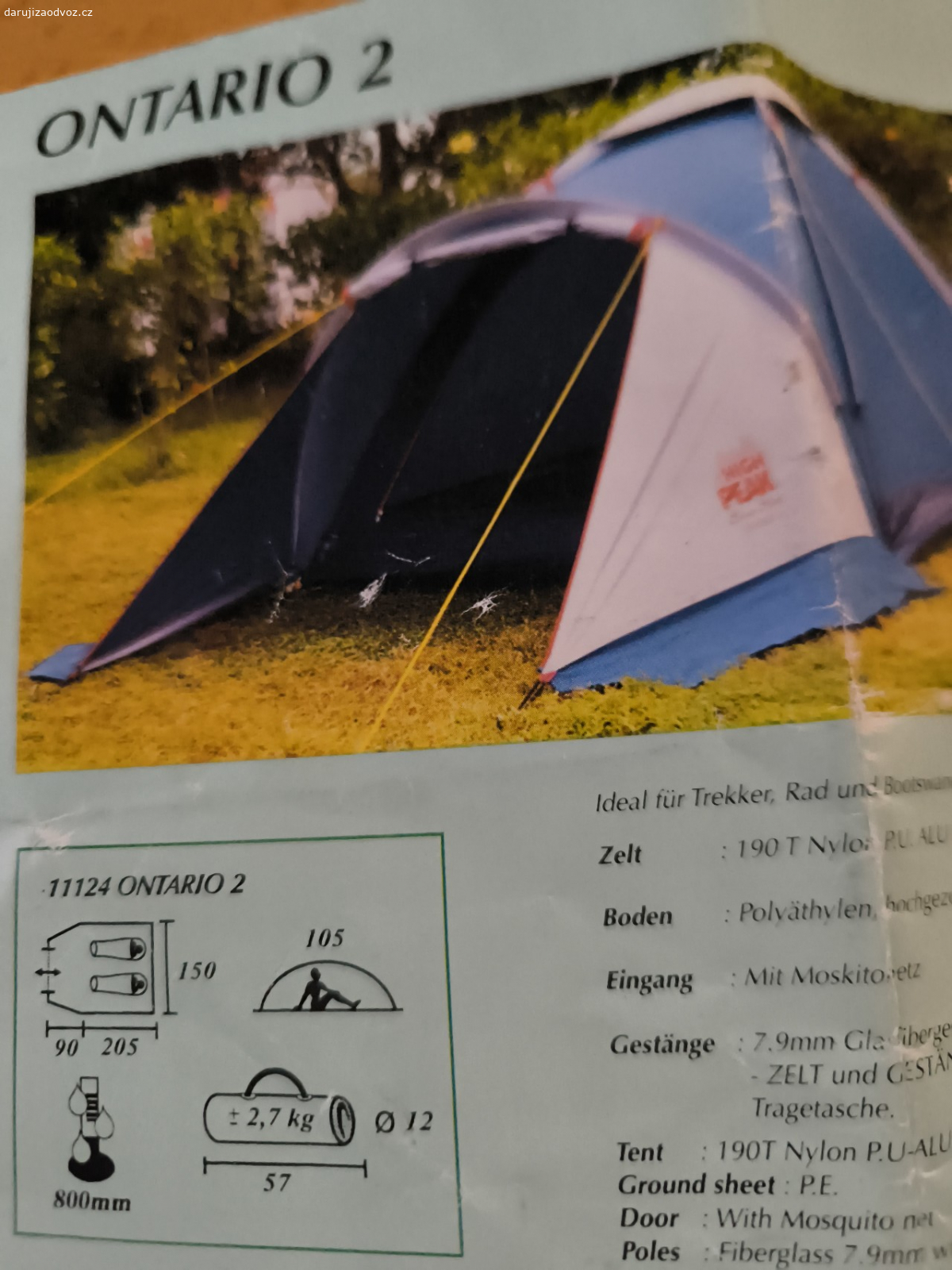 tyče k postavení stanu Ontario2. 3 tyče plus kolíky ke stanu Ontario2, pouze osobní vyzvednutí u nás popř. po domluvě předám po Praze a okoli