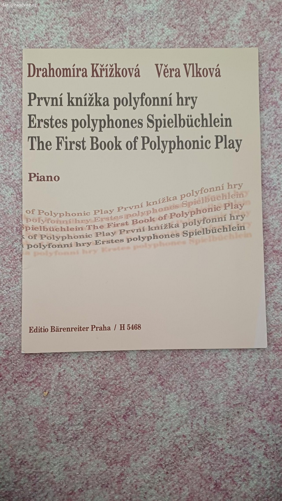 učebnice hry na klavír/piano. album etud, polyfonie pro hru na klavír a piano