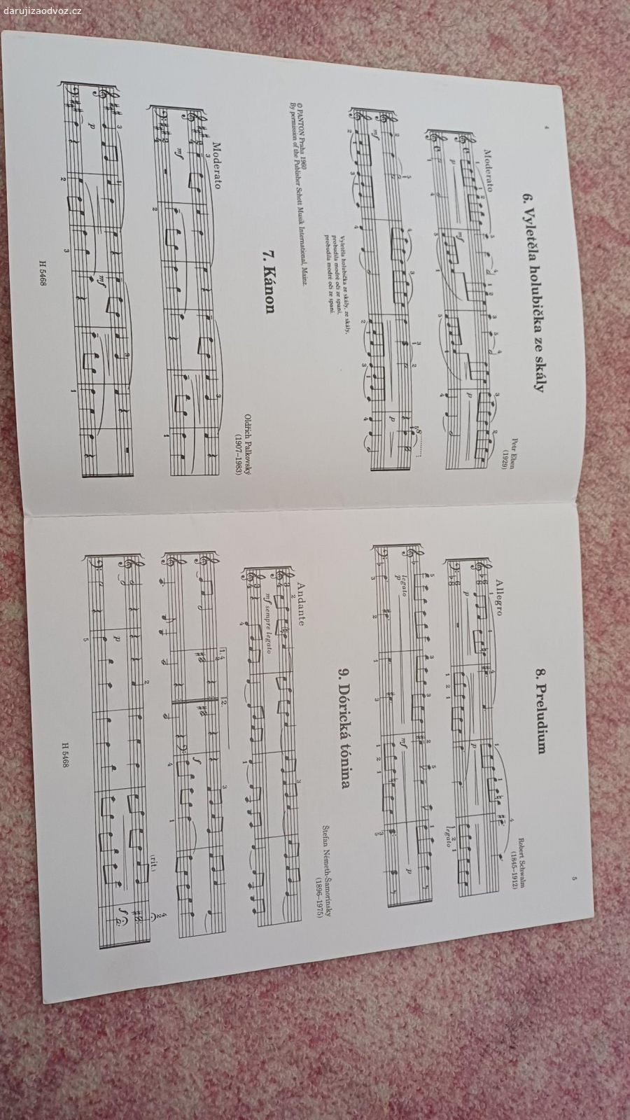 učebnice hry na klavír/piano. album etud, polyfonie pro hru na klavír a piano