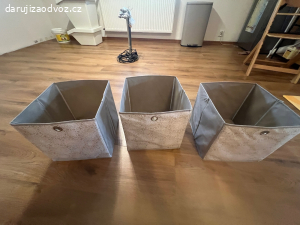 Úložné krabice 3x, podložka do koupelny