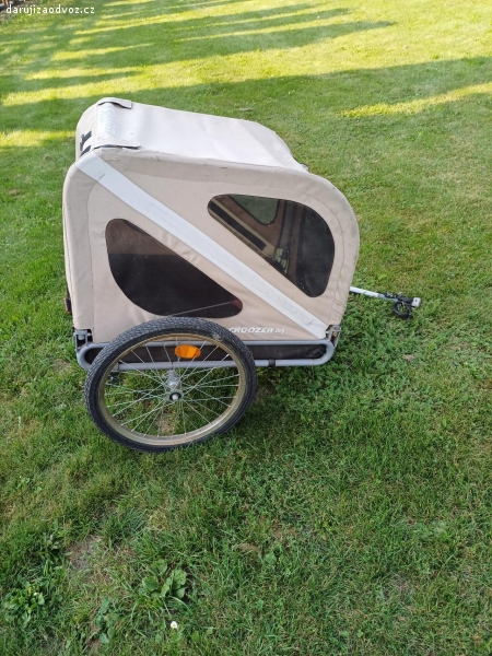 vozík pro psa. Rozkládací vozík za kolo pro psího kamaráda do 30 kg
