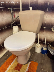 WC kombi, světle hnědá (béžová), zadní odpad