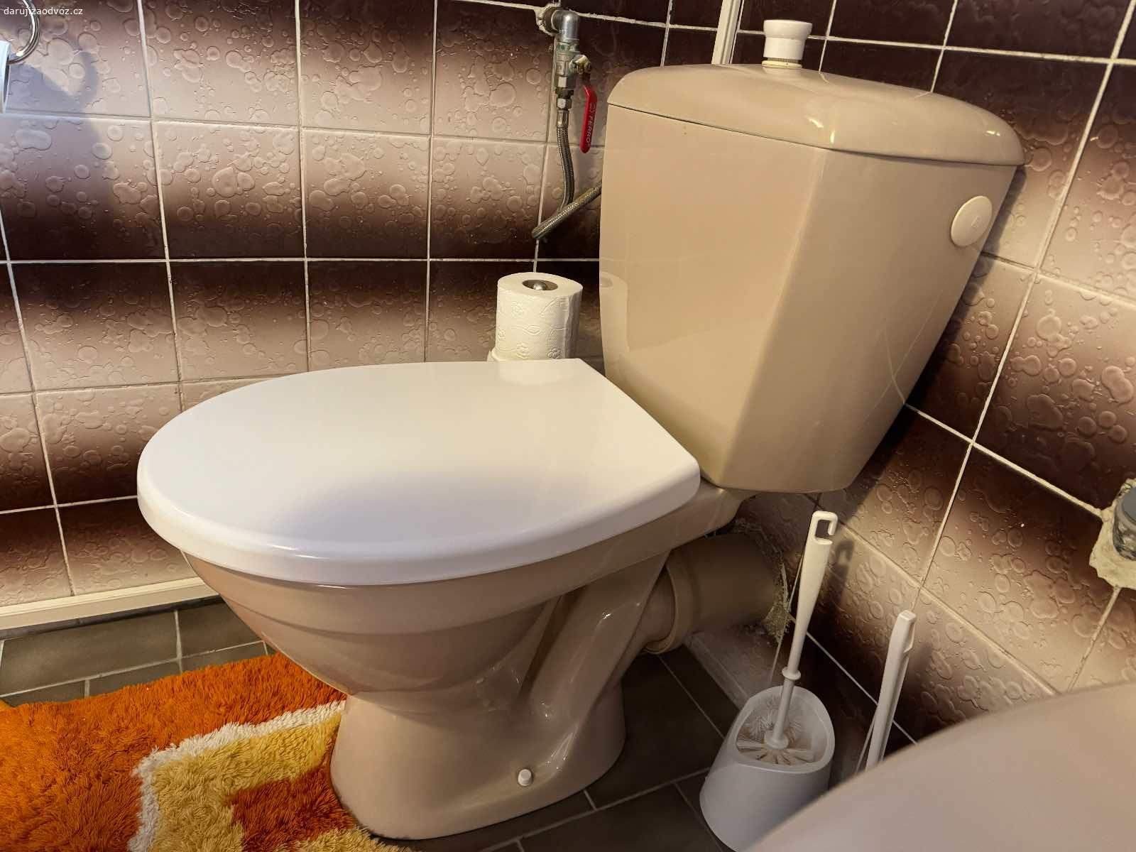 WC kombi, světle hnědá (béžová), zadní odpad. Viz foto, standardní WC, bez sedátka. 

Za odvoz, ovoce nebo mlska pro děti potěší, ale není podmínkou. 

Ideálně kdo dřív přijde, rezervace max na 24 hodin.